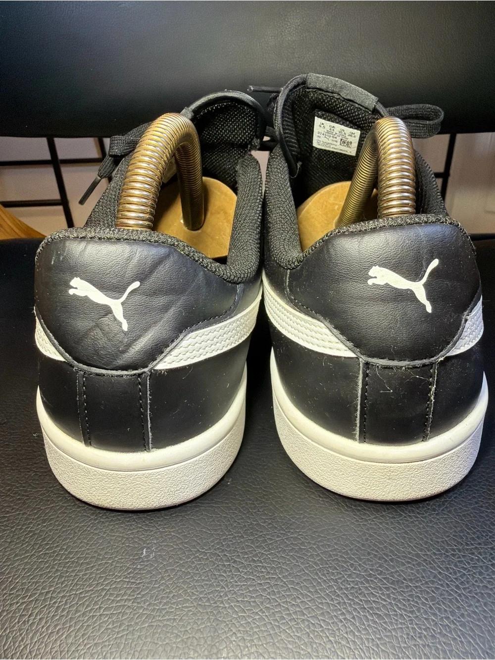 Puma Black Sneakers with White Formstrip